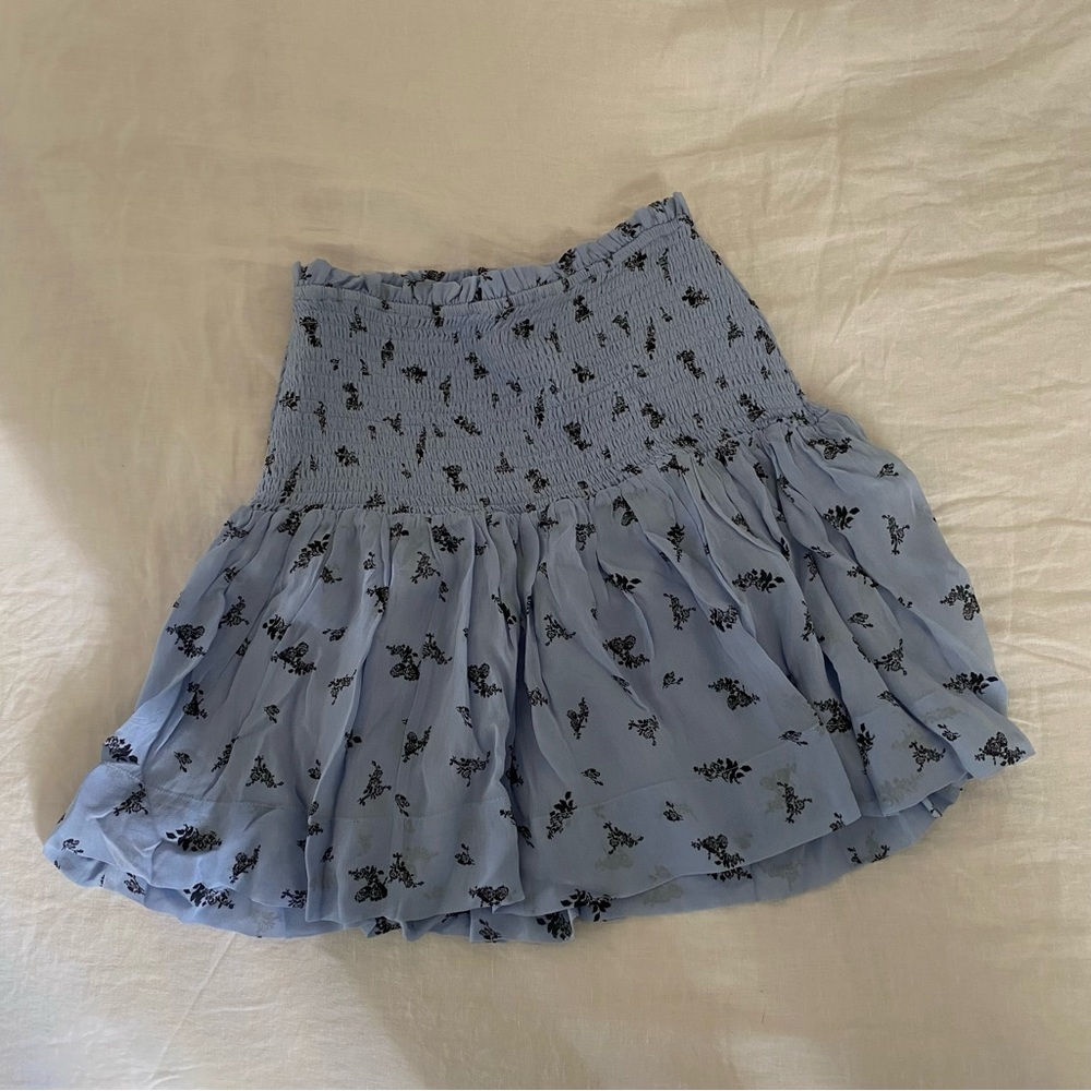 Ganni floral-print mini skirt (NWOT)